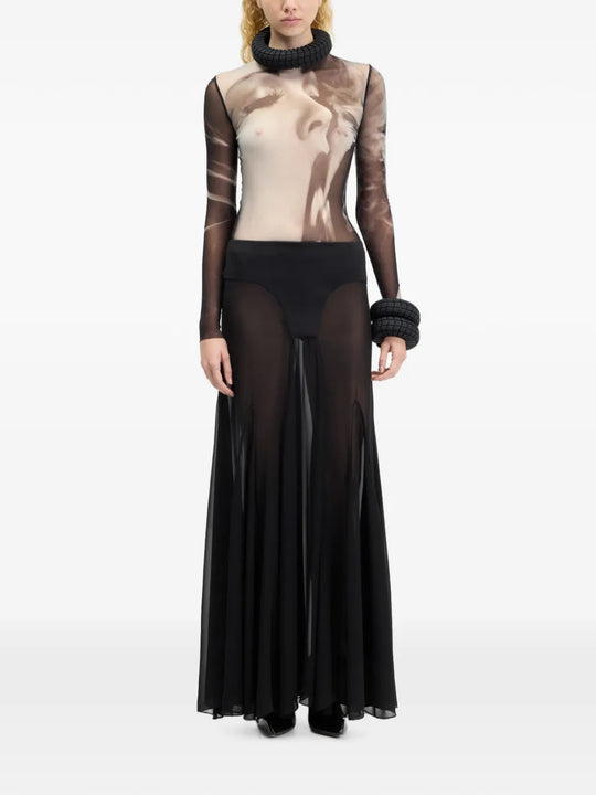Black top, full body view