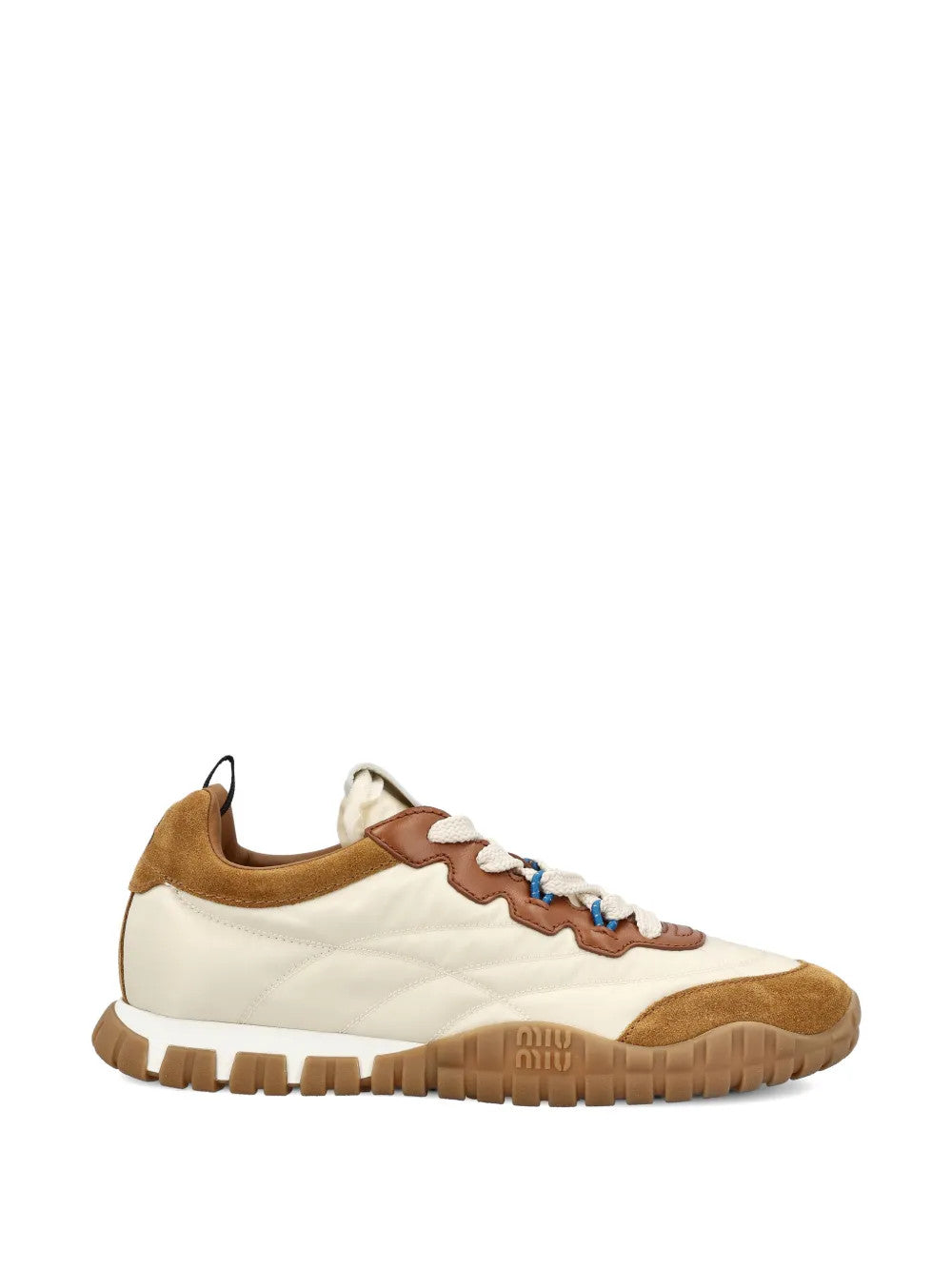 Tan shoes, side view