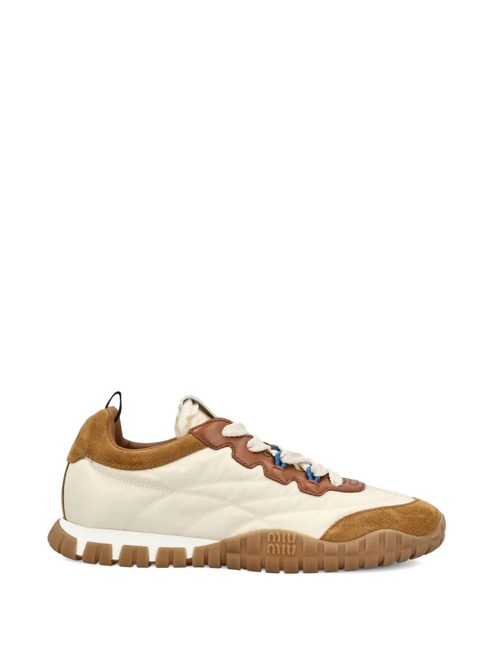 Tan shoes, side view