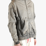 Grey sweats-hoodies worn by a person, showing the sweats-hoodies's fit