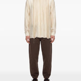 Tan shirt, full body view