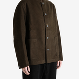 Brown jacket, full body view
