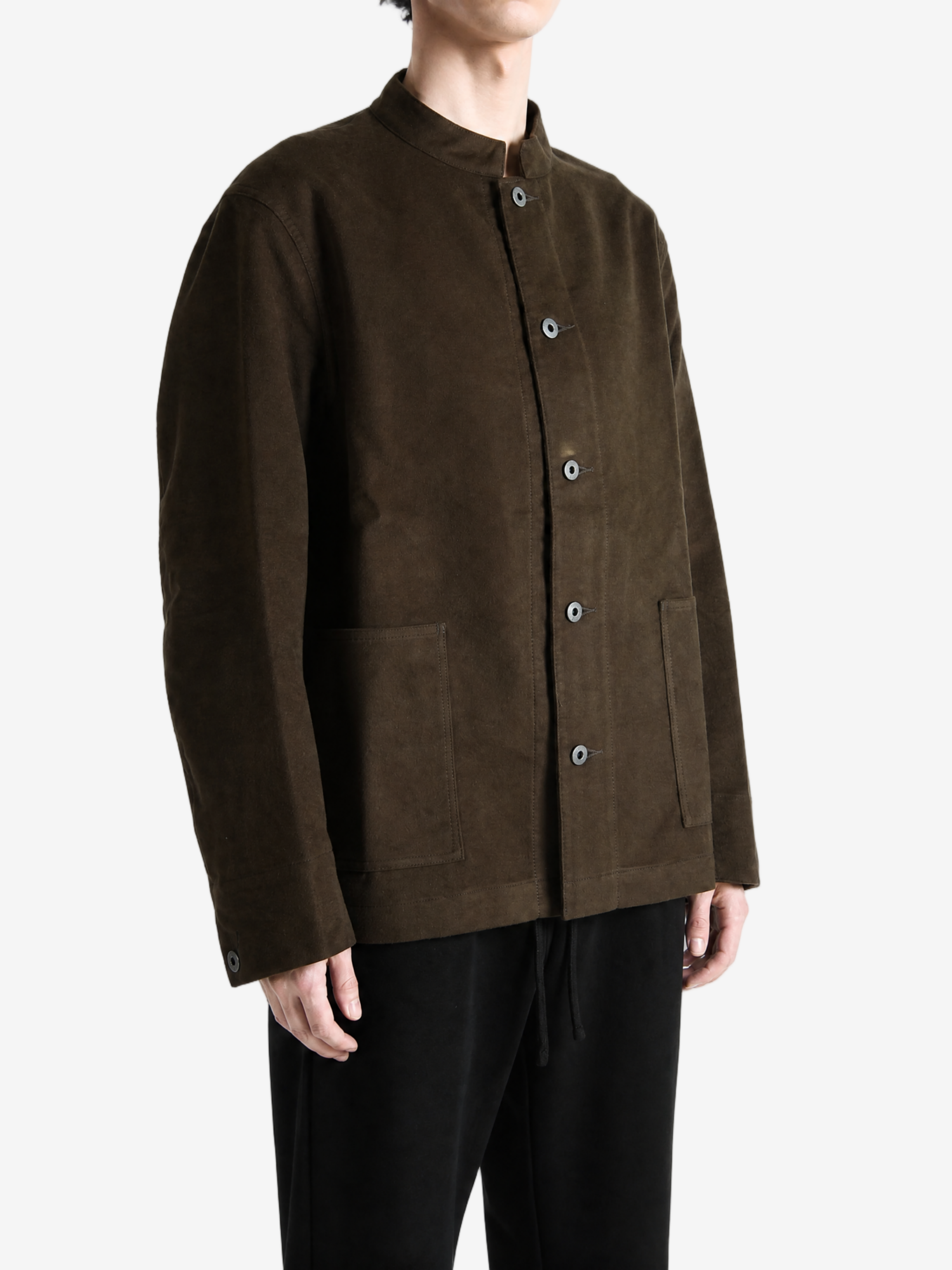Brown jacket, full body view