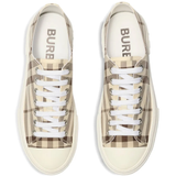  tan sneakers, top view