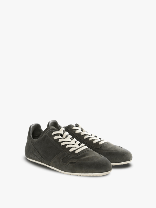 Dark gray sneakers,side view