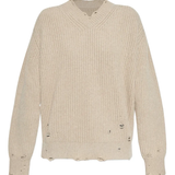 Tan sweater, front view