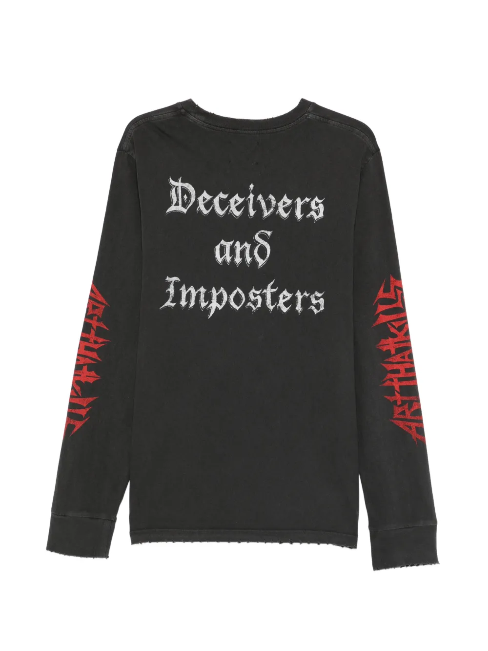 Black shirts, back view