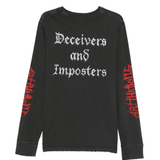Black shirts, back view