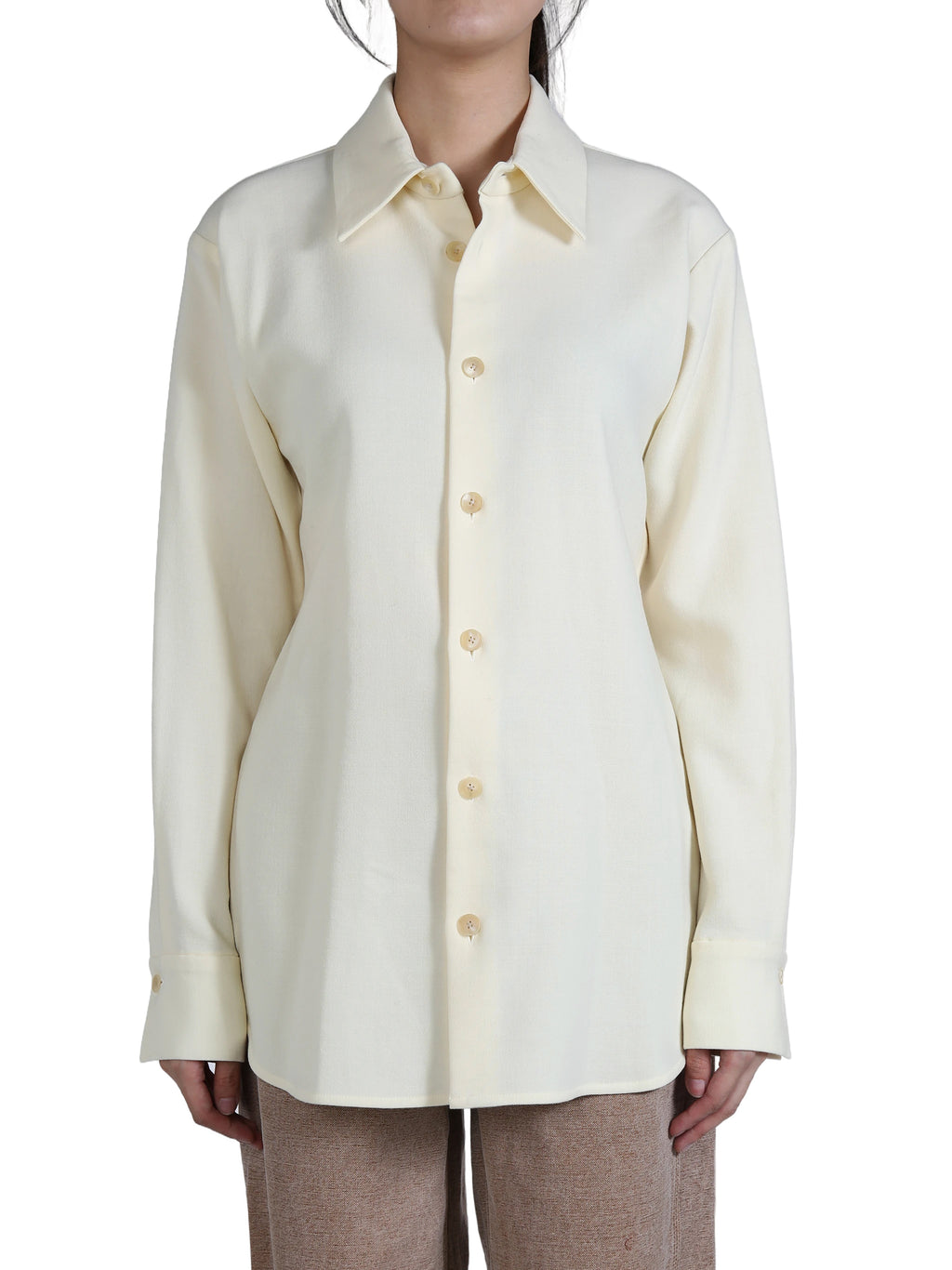 AURALEE - Women Tense Wool Double Cloth Shirt