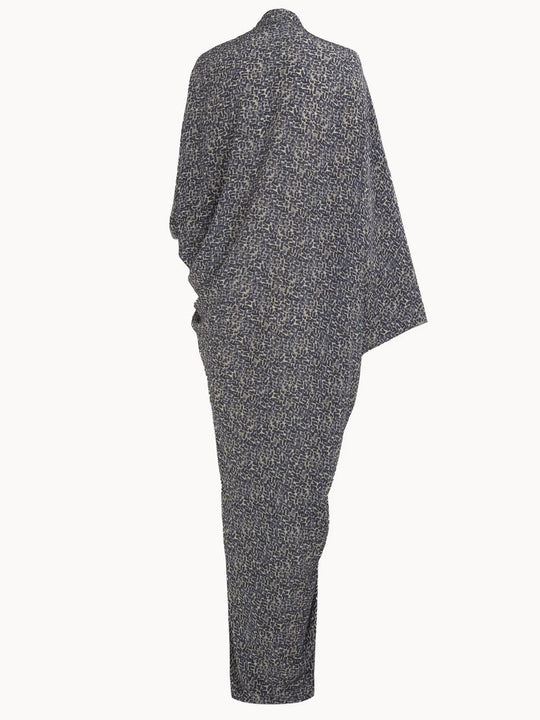Navy dress, back view