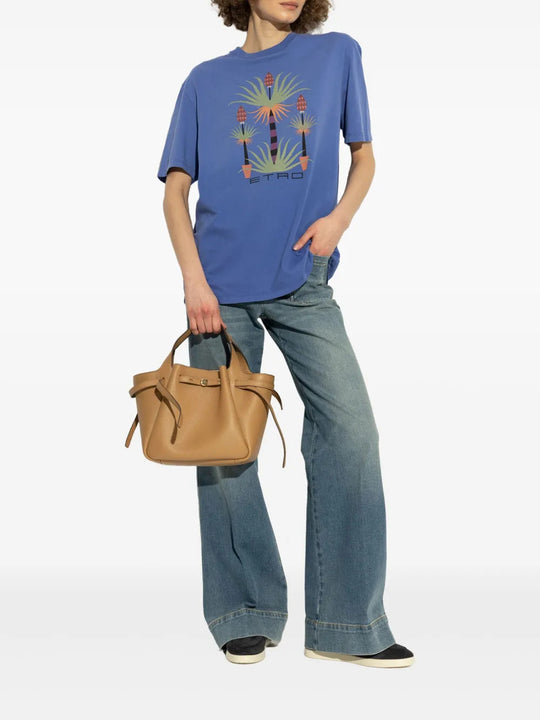 Blue shoes, full body view
