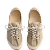 Tan shoes, front view