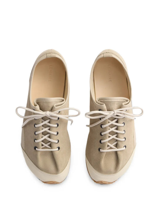 Tan shoes, front view