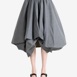 Grey skirt, full body view