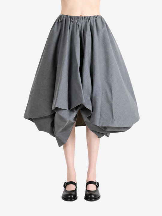 Grey skirt, full body view