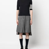 Navy T-shirt, full body view