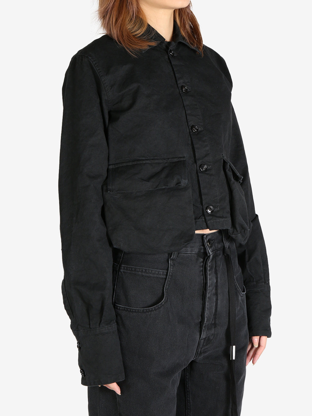 ANN DEMEULEMEESTER - Women Cargo Shirt Jacket