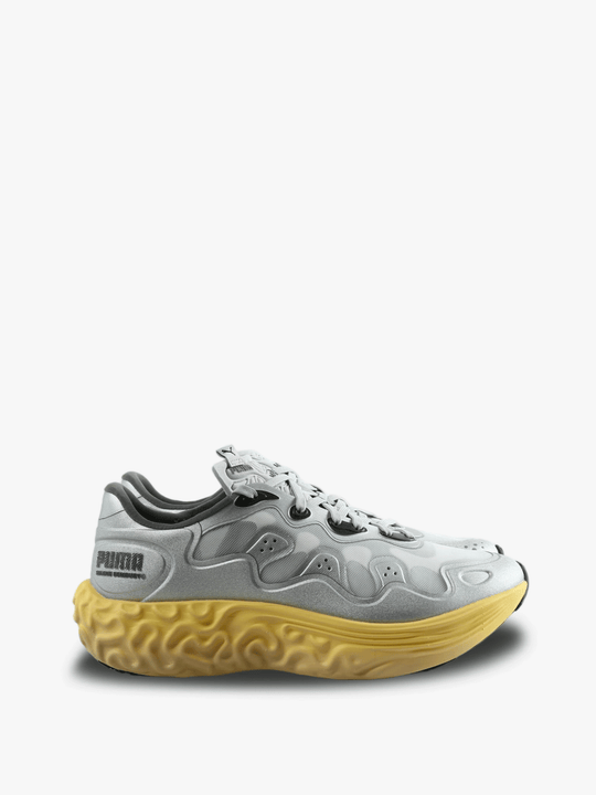 Grey shoes, side view