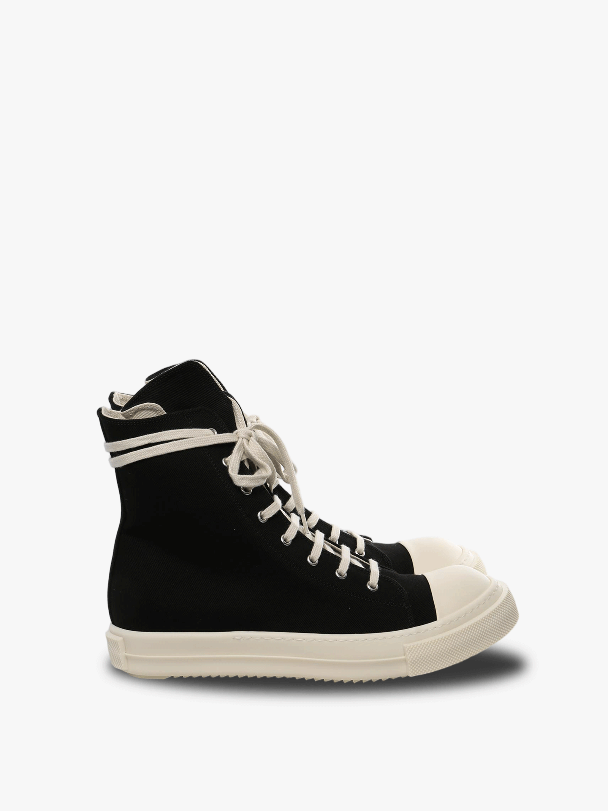 Black sneakers, front view