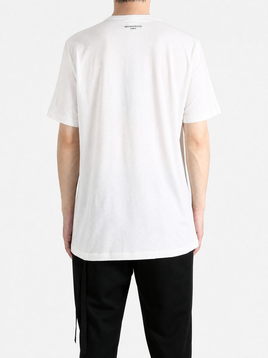 Tan t-shirt, full body view