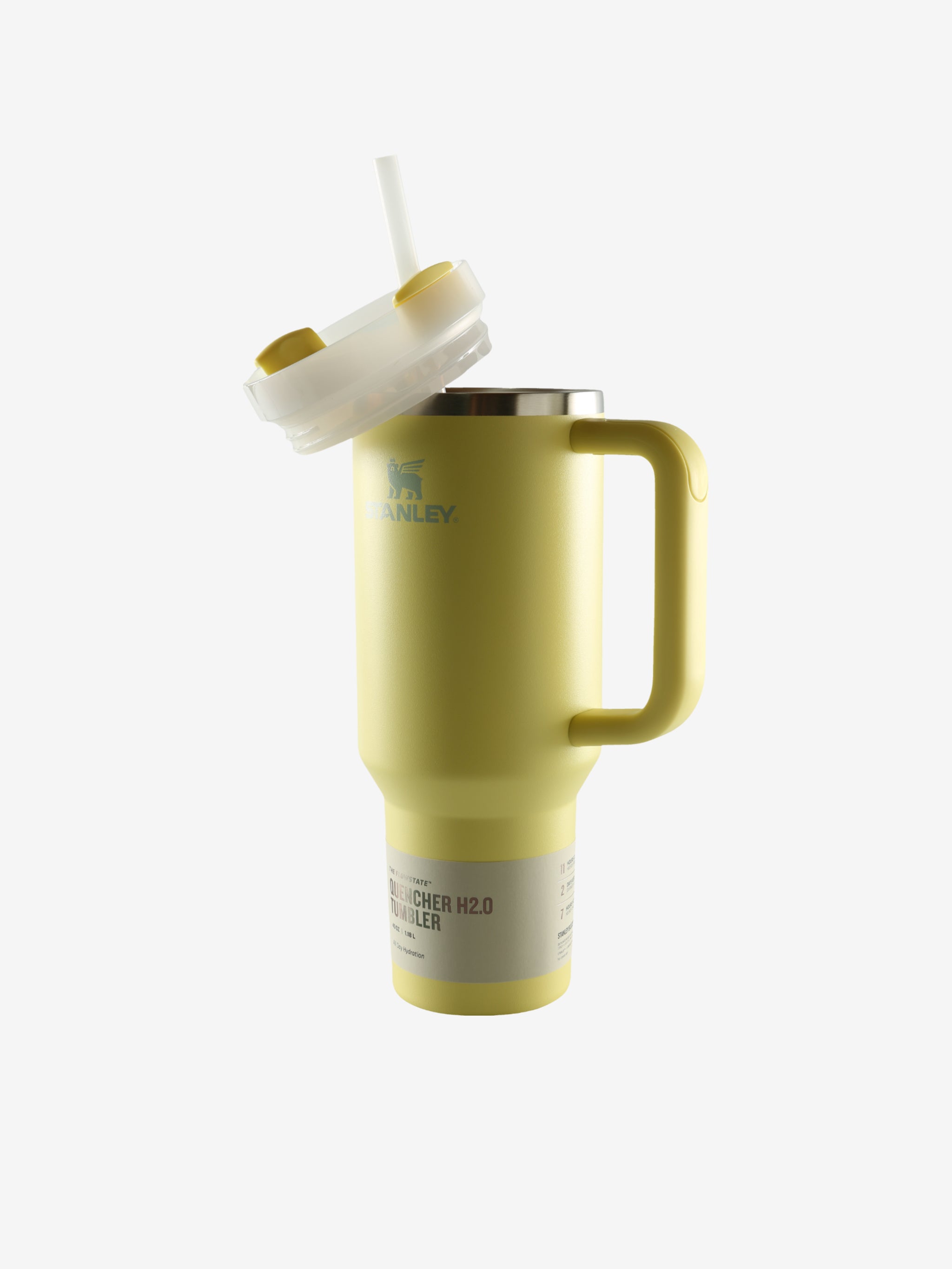 Yellow tumbler, side view