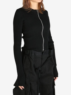 ANN DEMEULEMEESTER - Women Terna Cropped Zipped Cardigan