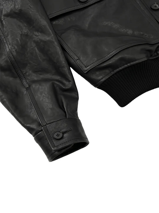 Close up of Black jacket, showing detail