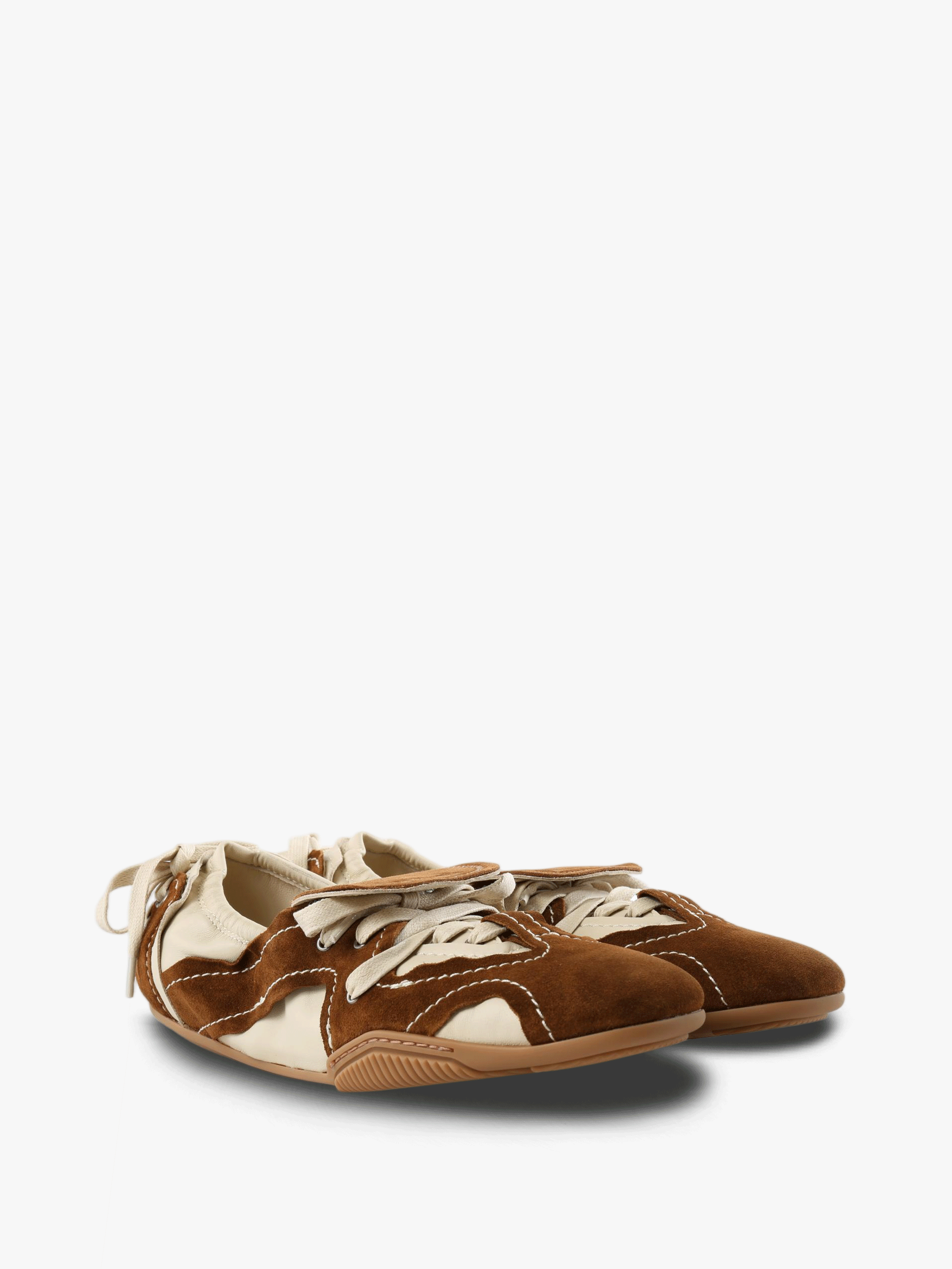 Brown shoes, front view