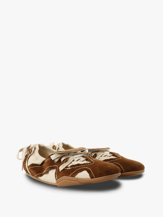 Brown shoes, front view