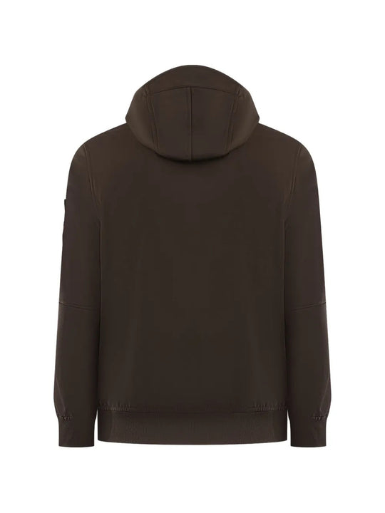 Brown jacket, back view