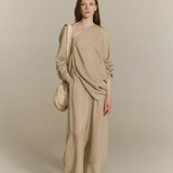 Tan pants,full body view