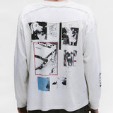 White t-shirt worn by a person, showing the shirt's fit