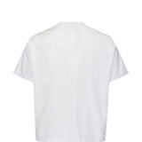 White t-shirt, back view