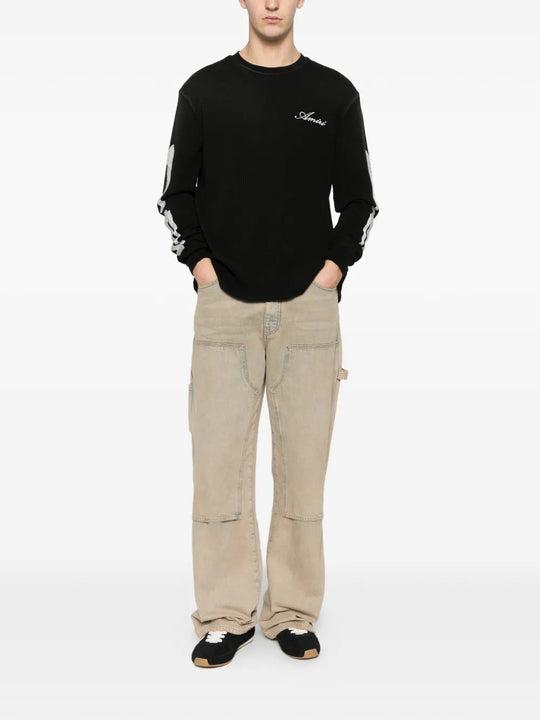 Black t-srhit, full body view