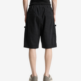 Black shorts, full body view