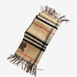 Tan scarf, side view