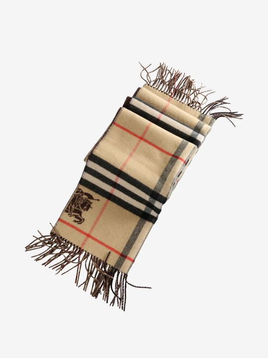 Tan scarf, side view