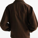 Brown jacket, full body view