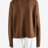 Brown knitwear, full body view