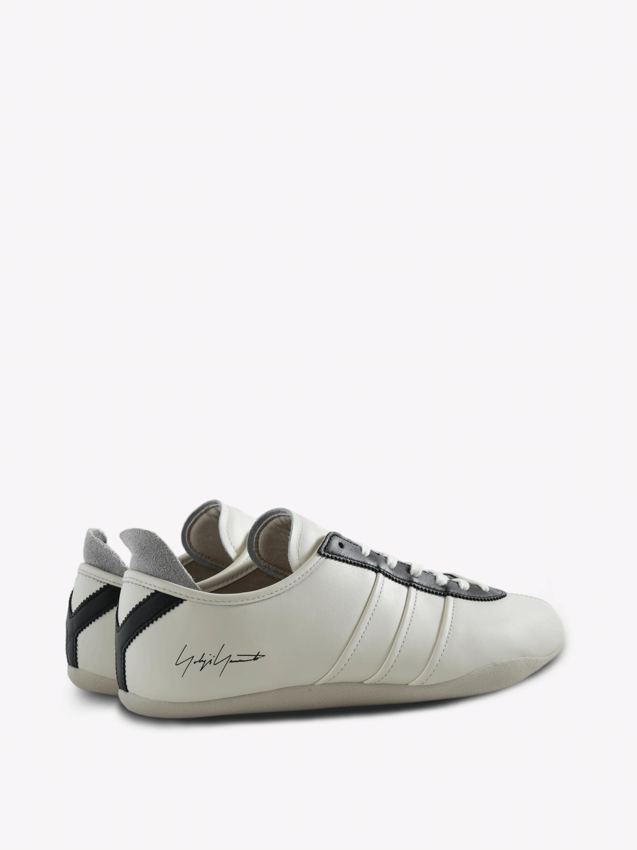 Tan shoes, side view