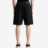 Black shorts, full body view