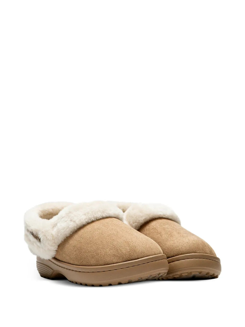 Tan shoes, front view