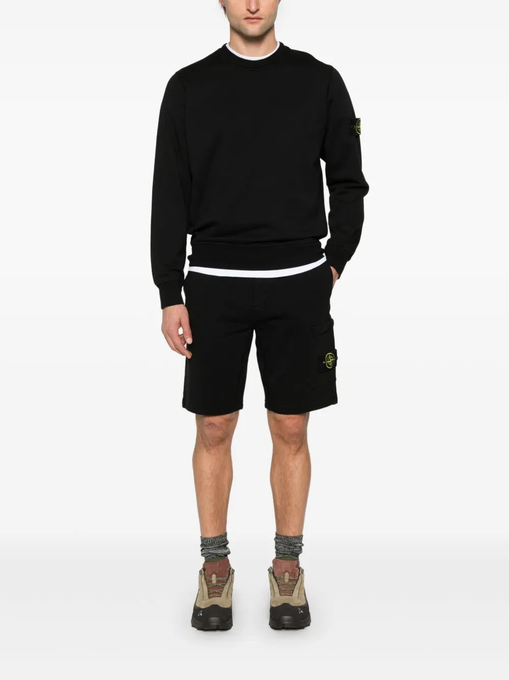 Black sweatshirt, full body view