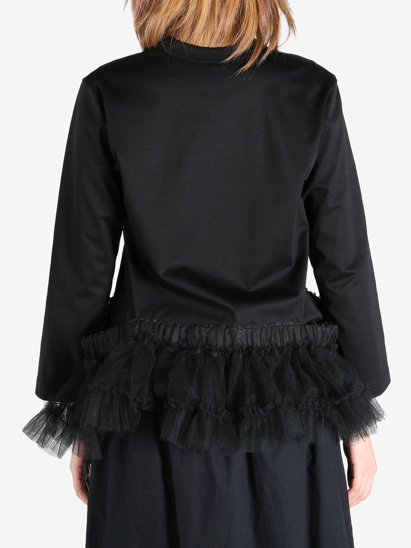 COMME DES GARCONS  NOIR - Women Waist Tulled Accent LS Top