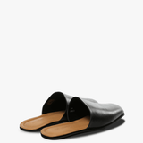 Black loafers-mules, side view