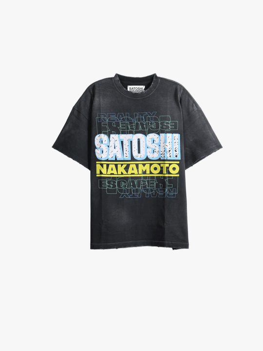Black t-shirt, front view