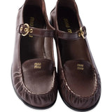 Brown shoes, top view