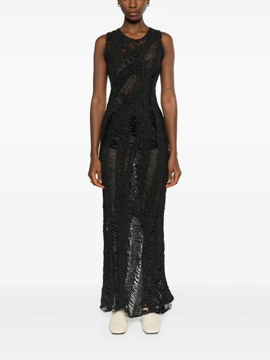 Black dress,full body view