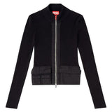 Black knitwear, front view