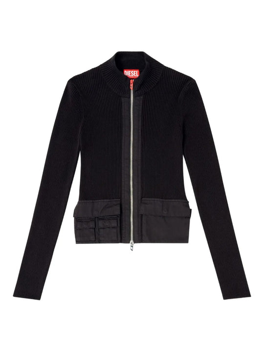 Black knitwear, front view